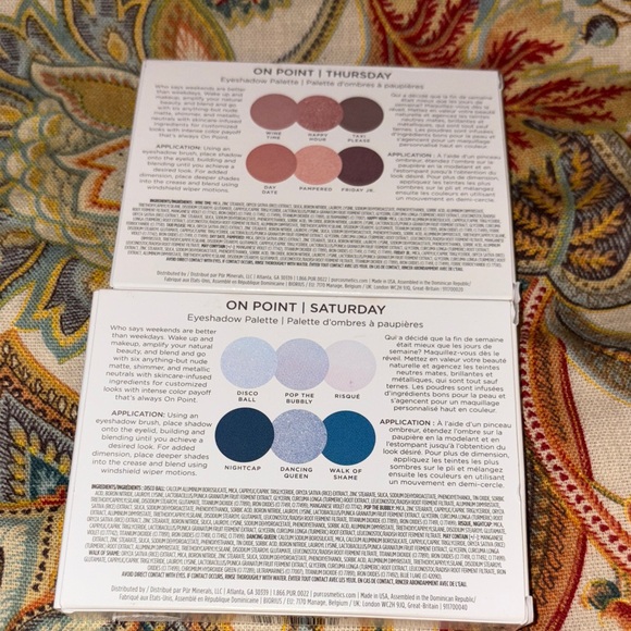 PÜR On Point Eyeshadow Palette Set Thursday/Saturday New - Picture 2 of 4